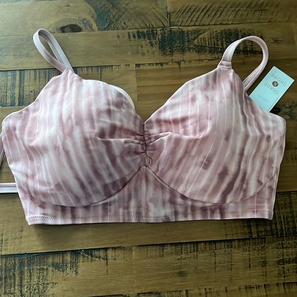 Shade & Shore Pink Lightly Lined Swim Bikini Top NWT - Picture 5 of 9